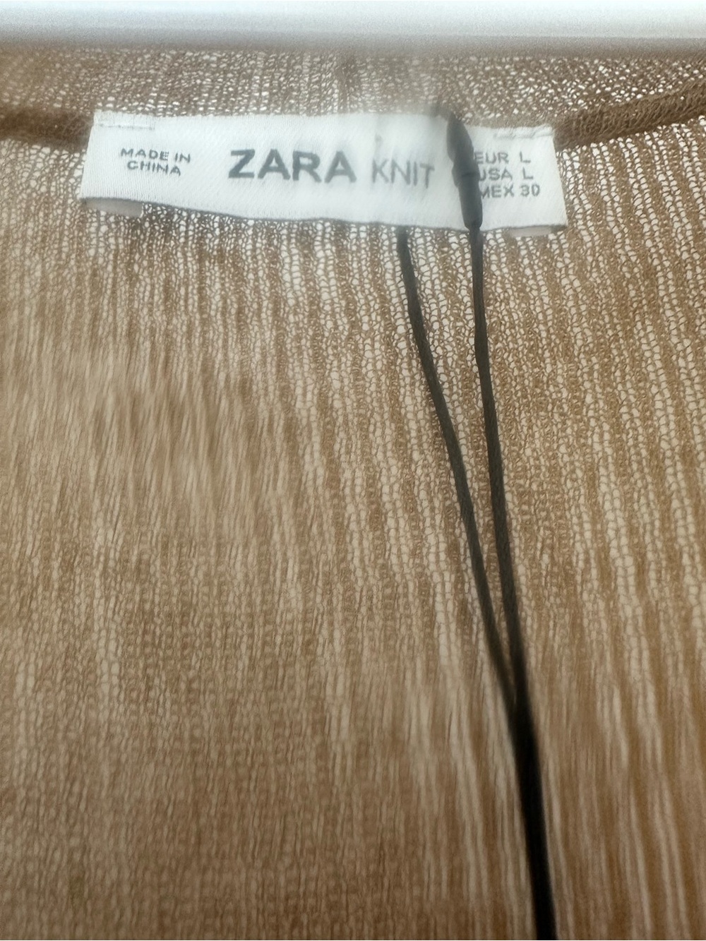 Zara Brown Lightweight Longline Knit cardigan jacket - Picture 5 of 14